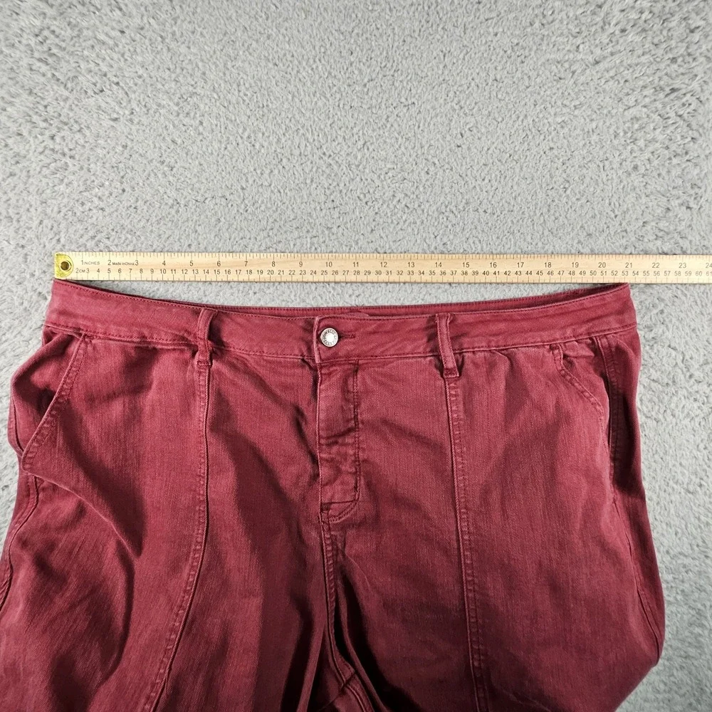 Judy Blue High Rise Seam Straight Jeans Womens 24W Burgundy Denim Preppy‎ Casual - Picture 11 of 16